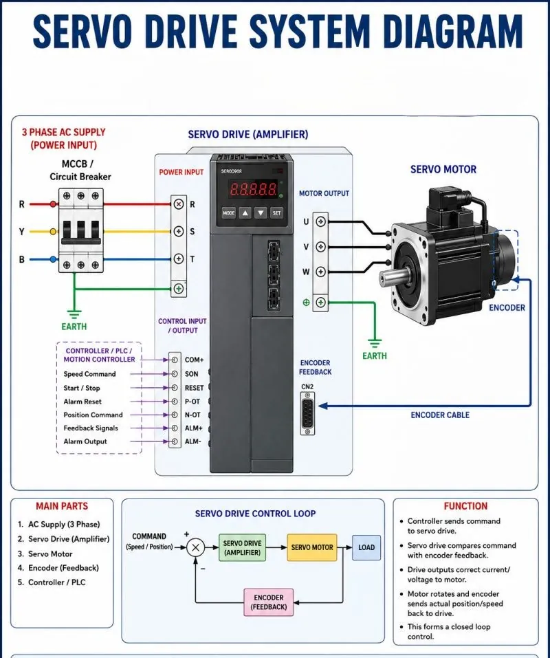 Servo drive system diagram