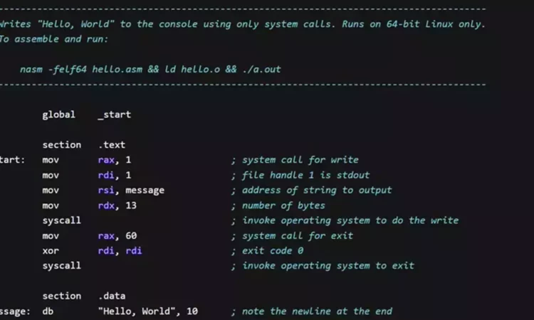 assembly language code