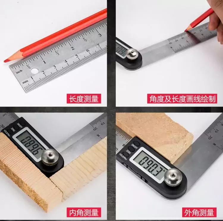 Stainless Steel Digital Angle Ruler Finder Meter Protractor Inclinometer Goniometer Electronic Angle Gauge - Image 4