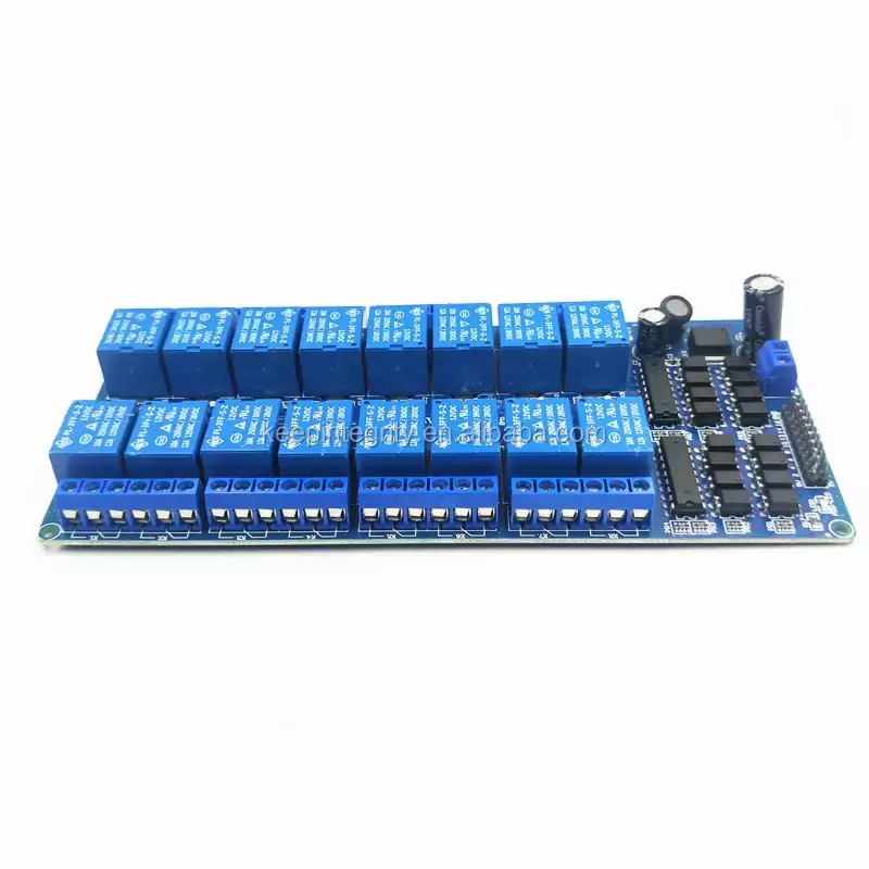 Factory 16 Channel 5V 12V 10A Relay Module Optocoupler Isolated Protection LM2596 Power Control Board Module
