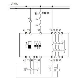 safety-relay electrical control diagram