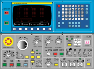 control panel of a CNC lathe